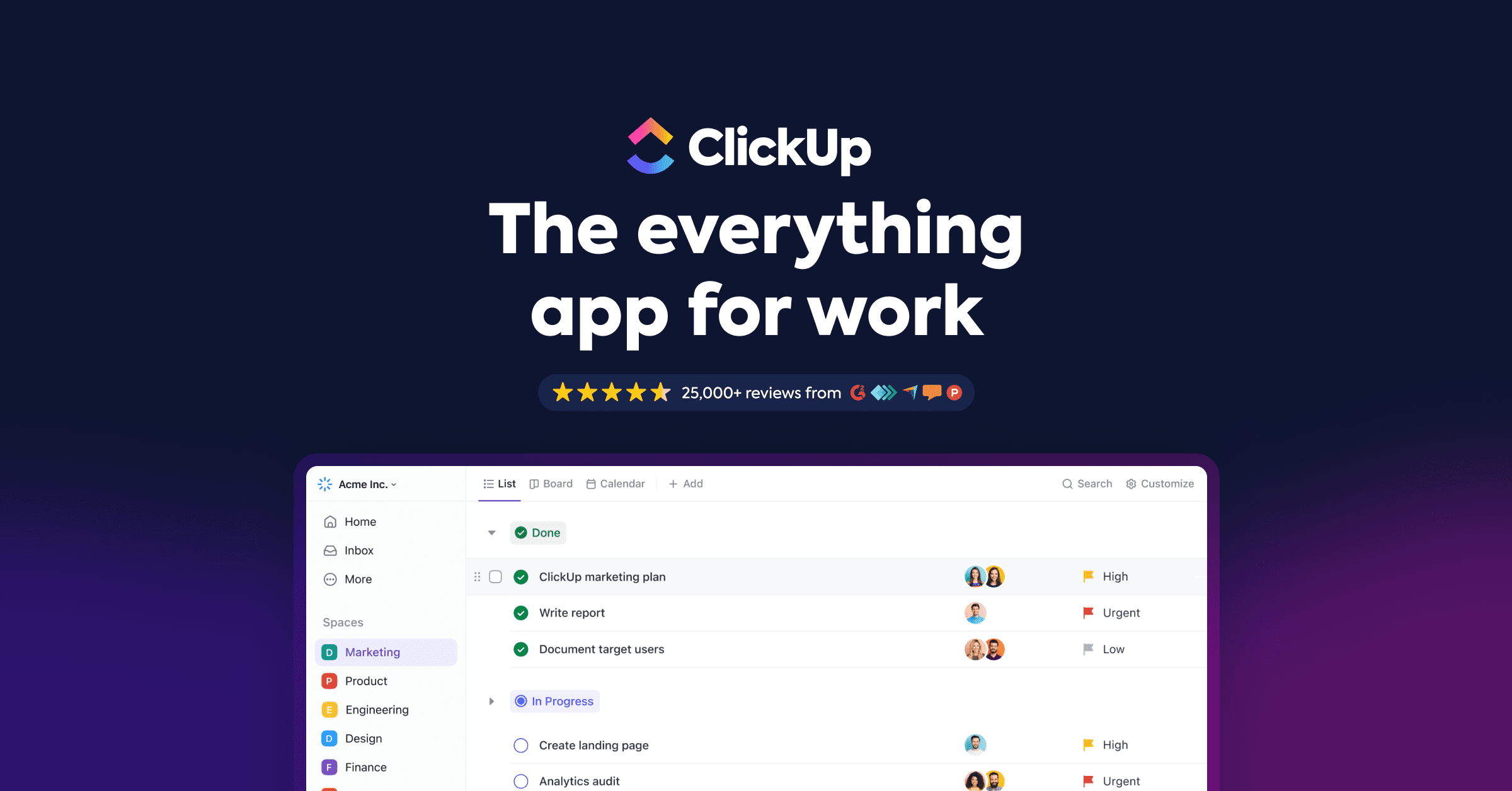 ClickUp logo gradient