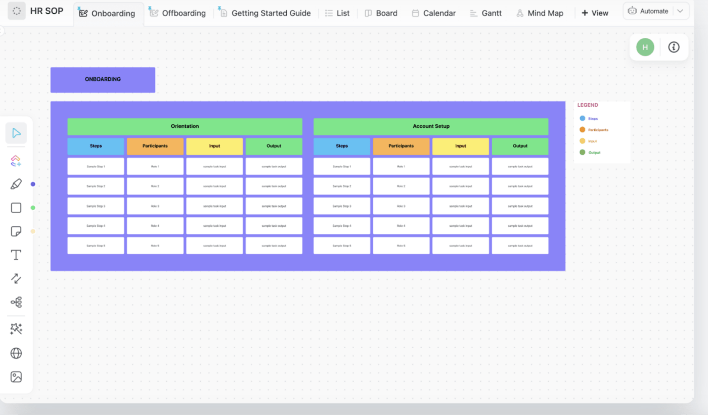 ClickUp HR SOP Template